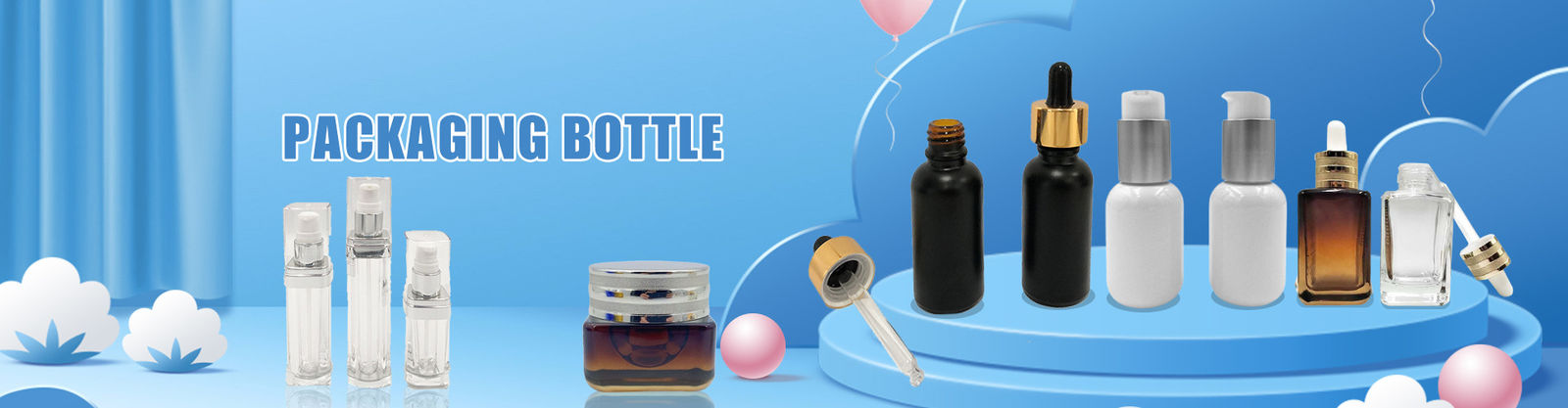 Bottiglia d'imballaggio cosmetica