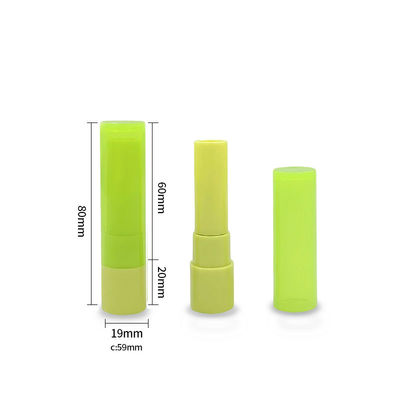 Chiusura Twist Up PP Tubi di balsamo per labbra verdi Tubi di balsamo per labbra ricaricabili 5g