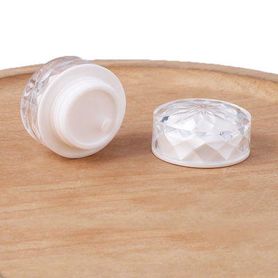 OEM ODM Colore diamante cosmetico vaso bocca larga vaso cosmetico PMMA