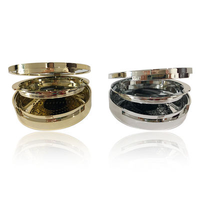Cassa in polvere compatta e vuota in argento ABS leggera
