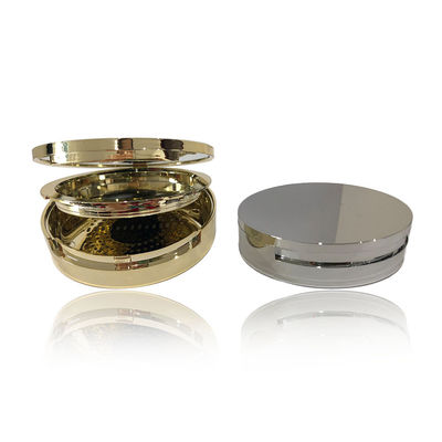 Cassa in polvere compatta e vuota in argento ABS leggera