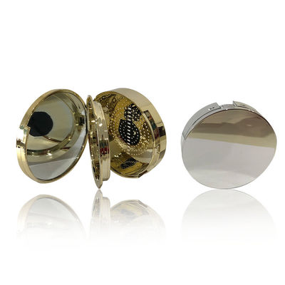 Cassa in polvere compatta e vuota in argento ABS leggera