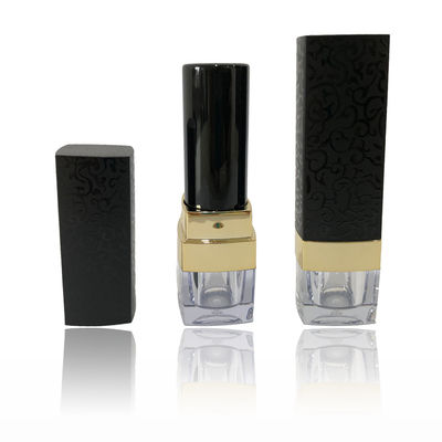 Bello Black vuoto rossetto tubo di imballaggio 21 * 72.7mm Logo privato