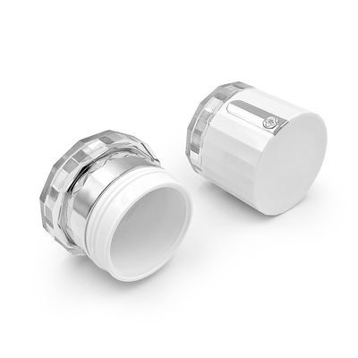 Bottone di crema cosmetica trasparente da 50 g con logo di diamante