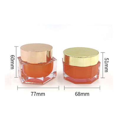 Bottone trasparente acrilico cosmetico a prova di perdite Bottone di diamante per la crema per la cura della pelle - 50g