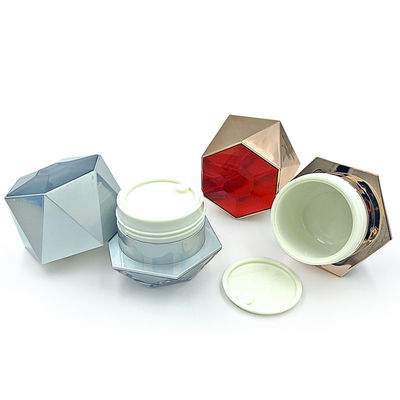 Vaso di crema cosmetica trasparente a prova di perdite con logo personalizzato 5g/10g PP/ABS/acrilico