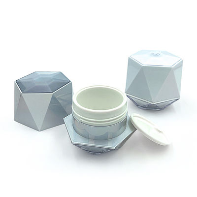 Vaso di crema cosmetica trasparente a prova di perdite con logo personalizzato 5g/10g PP/ABS/acrilico