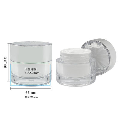 Proof Diamond Acrylic Cosmetic Jar for Skin Care Cream Piccolo contenitore da 30g/50g