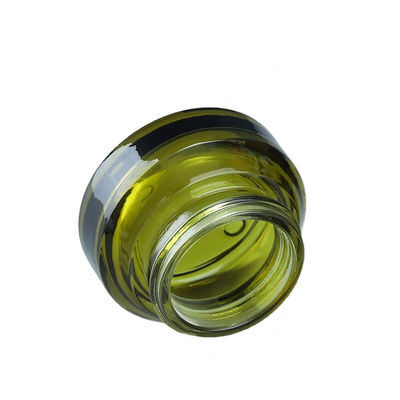 Bottiglia di imballaggio cosmetico di vetro rotondo con serigrafia