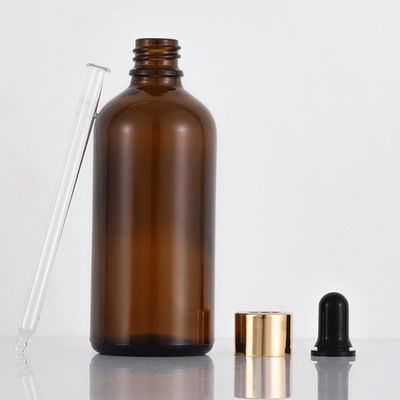 100 ml Fondazione in vetro trasparente Bottiglia rotonda con tappo gocciolante Imballaggio cosmetico con campione gratuito