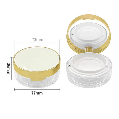 15g Forma rotonda Transparente Cassa di polvere vuota per polvere compatta